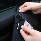Pet Car Door Protector with Storage Pocket  - 77x64cm Black