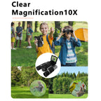Silver and Black HD Digital Camera Binoculars 8X Zoom - Record Video & Photos with LCD Screen, Starlight Night Vision for Outdoors