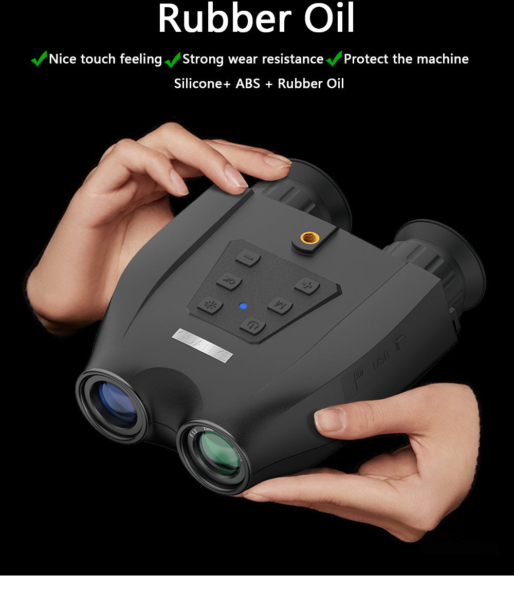 Red Professional HD Digital Night Vision Binoculars - 6X Optical Zoom, IR Illumination, Record 2.5K Video & 48MP Photos