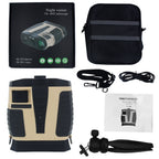 Black HD Digital Night Vision Binoculars - High Magnification Infrared Scope with Color Night View