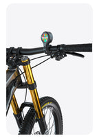 Black Style D Ultra-Loud Electric Bike Horn - 130dB USB Rechargeable, IPX6 Waterproof, Easy Mount Bicycle Safety Bell
