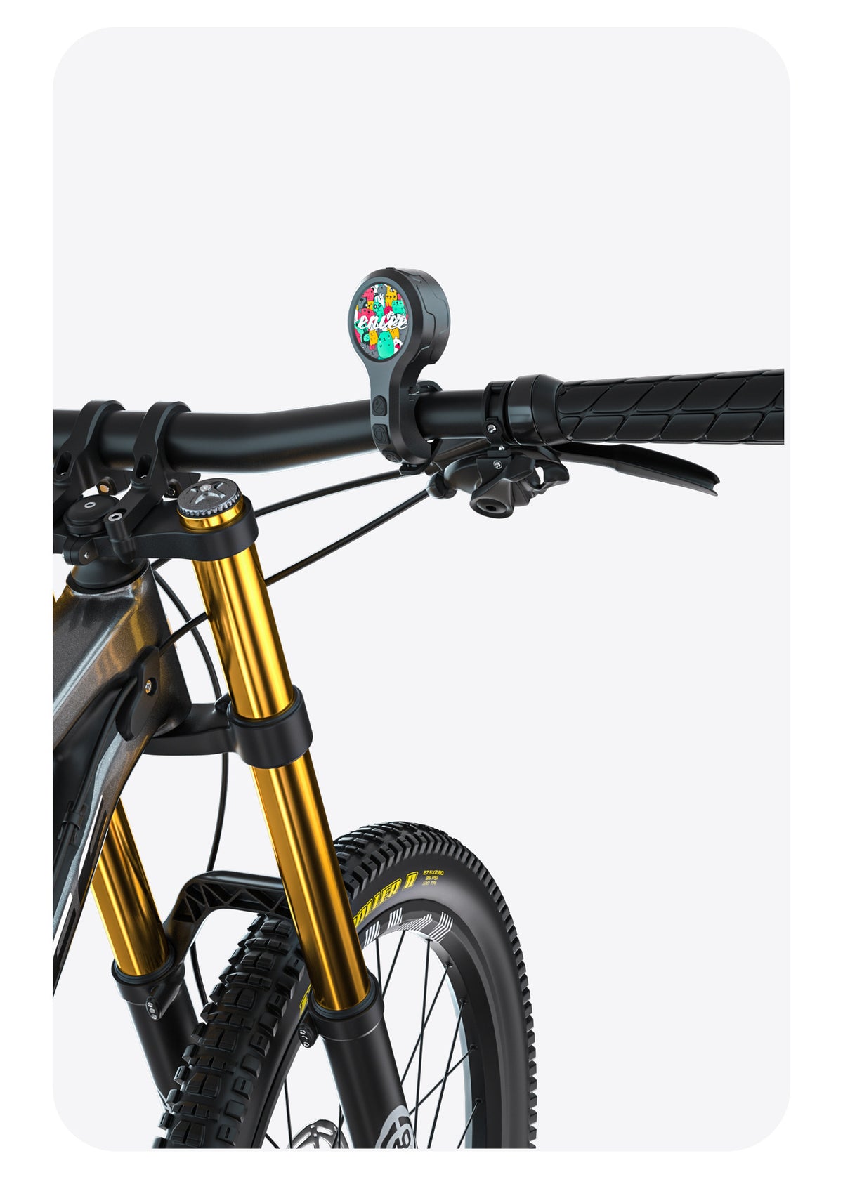 Black Style E Ultra-Loud Electric Bike Horn - 130dB USB Rechargeable, IPX6 Waterproof, Easy Mount Bicycle Safety Bell