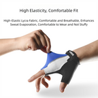 Size XL Red Padded Half-Finger Cycling Gloves - Breathable Shock-Absorbing Workout Gloves for Gym & Fitness