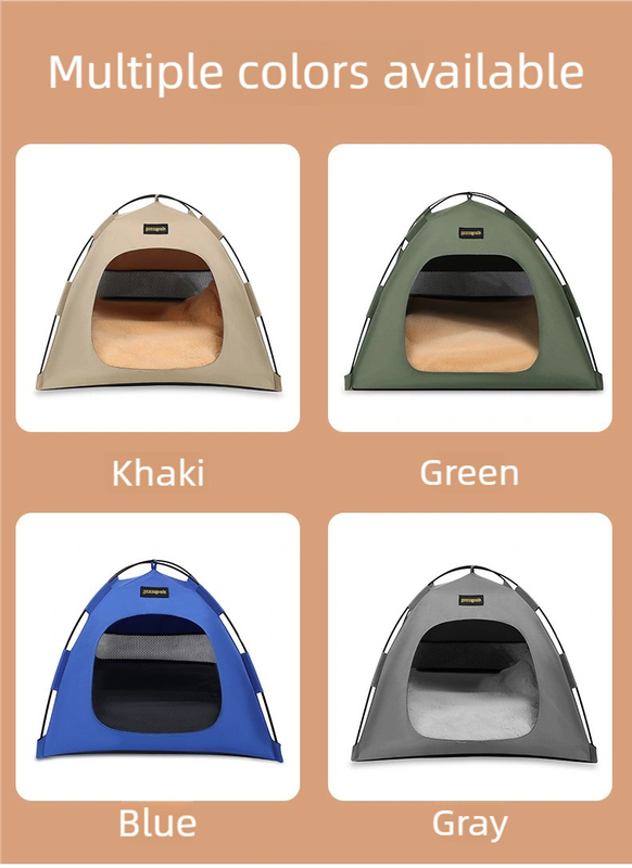 Medium Pet Tent for Cats & Dogs(Blue) - Portable Comfort Shelter with Soft Cushion