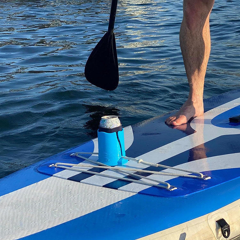 2-Pack Blue Outdoor Surfboard Water Bottle Holder - Portable PP & Silicone Drink Stabilizer for Water Sports