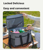 Small Insulated Lunch Bag 10L Cooler Tote Box with Shoulder Strap Leakproof Thermal Meal Prep Carrier for Work School Picnic Black