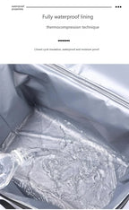 Large 18L Insulated Cooler Bag - Leakproof Thermal Lunch Tote with Shoulder Strap - Heavy Duty Grey Picnic Box for Beach, Camping & Work