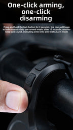 130dB Electric Bike Horn with Anti-Theft Alarm 4 Sound Modes Adjustable Volume USB Rechargeable Waterproof Bicycle Bell for MTB Road Scooter Black