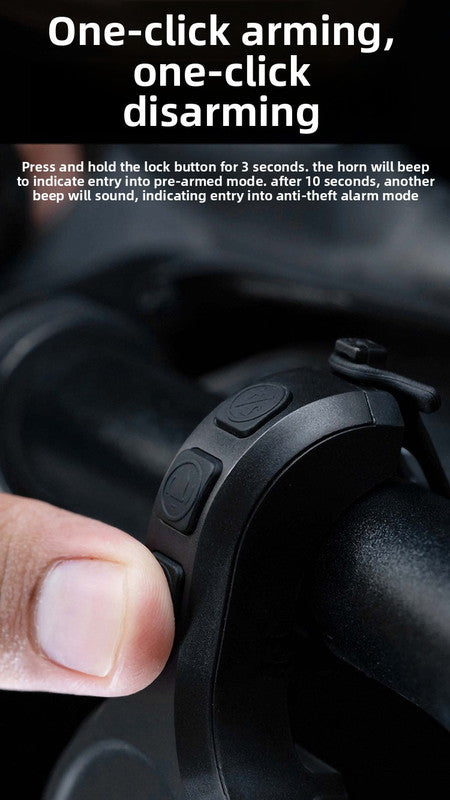 130dB Electric Bike Horn with Anti-Theft Alarm 4 Sound Modes Adjustable Volume USB Rechargeable Waterproof Bicycle Bell for MTB Road Scooter Black