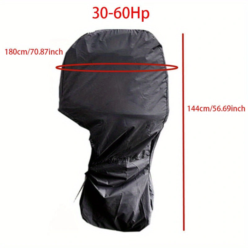 Heavy-Duty Full Marine Engine Coverage for 30-60HP - Waterproof & UV Resistant All-Weather Boat Engine Protector