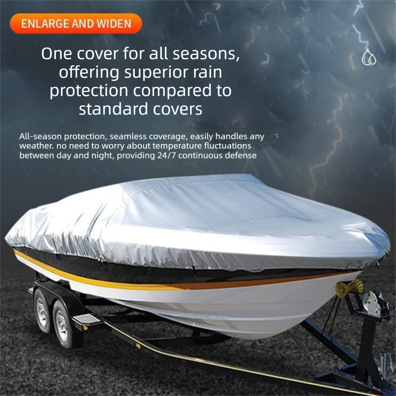 Silver Heavy Duty Waterproof V-Hull Boat Cover 11-13FT Marine Grade Outdoor UV Protection for Australian Storage and Mooring