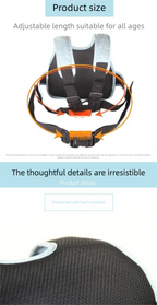Children Motorcycle Safety Harness for Electric Bike Adjustable Kids Security Strap with Storage Bag Red Anti-Fall Protection Gear Front and Rear Use