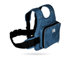 Children Motorcycle Safety Harness for Electric Bike Adjustable Kids Security Strap with Storage Bag Dark Blue Anti-Fall Protection Gear Front and Rear Use