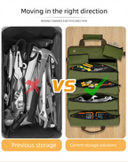 Heavy Duty Tool Roll Up Bag Organiser Multi-Pocket Canvas Carry Pouch for Electrician DIY Mechanic & 4WD Camping Light Grey