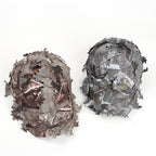 Grey 3D Leaf Camouflage Baseball Cap – American-Style Outdoor Tactical Hat for Hunting, Camping & Survival