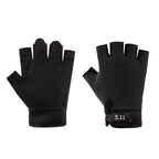 Black Tactical Half Finger Gloves with Hard Knuckle Protection - Non-Slip Breathable Combat Gloves for Men and Women, Heavy Duty Fingerless Design for Outdoor Training, Hiking, Cycling and Shooting