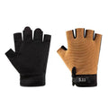 Yellow Tactical Half Finger Gloves with Hard Knuckle Protection - Non-Slip Breathable Combat Gloves for Men and Women, Heavy Duty Fingerless Design for Outdoor Training, Hiking, Cycling and Shooting
