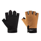 Yellow Tactical Half Finger Gloves with Hard Knuckle Protection - Non-Slip Breathable Combat Gloves for Men and Women, Heavy Duty Fingerless Design for Outdoor Training, Hiking, Cycling and Shooting