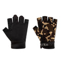 Camouflage Tactical Half Finger Gloves with Hard Knuckle Protection - Non-Slip Breathable Combat Gloves for Men and Women, Heavy Duty Fingerless Design for Outdoor Training, Hiking, Cycling and Shooting