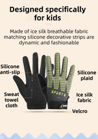 Black and Pink Breathable Half-Finger Cycling Gloves for Kids - Non-Slip Silicone Grip, Ice Silk & Shock-Absorbing Sports Mitts (S Size)