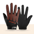 Black and Red Breathable Cycling Gloves for Kids - Non-Slip Silicone Grip, Ice Silk & Shock-Absorbing Sports Mitts (L Size)