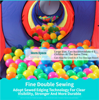 3-in-1 Kids' Pop-Up Foldable Play Tent & Adventure Tunnel Set - Giant Indoor/Outdoor Playpark with Ball Pit & Basketball Hoop