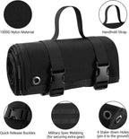 200x75CM Camouflage Outdoor Tactical Roll-Up Shooting Mat - MOLLE Webbing & Stake Down Eyelets - Portable Waterproof Ground Pad for Field Training, Camping & Picnic