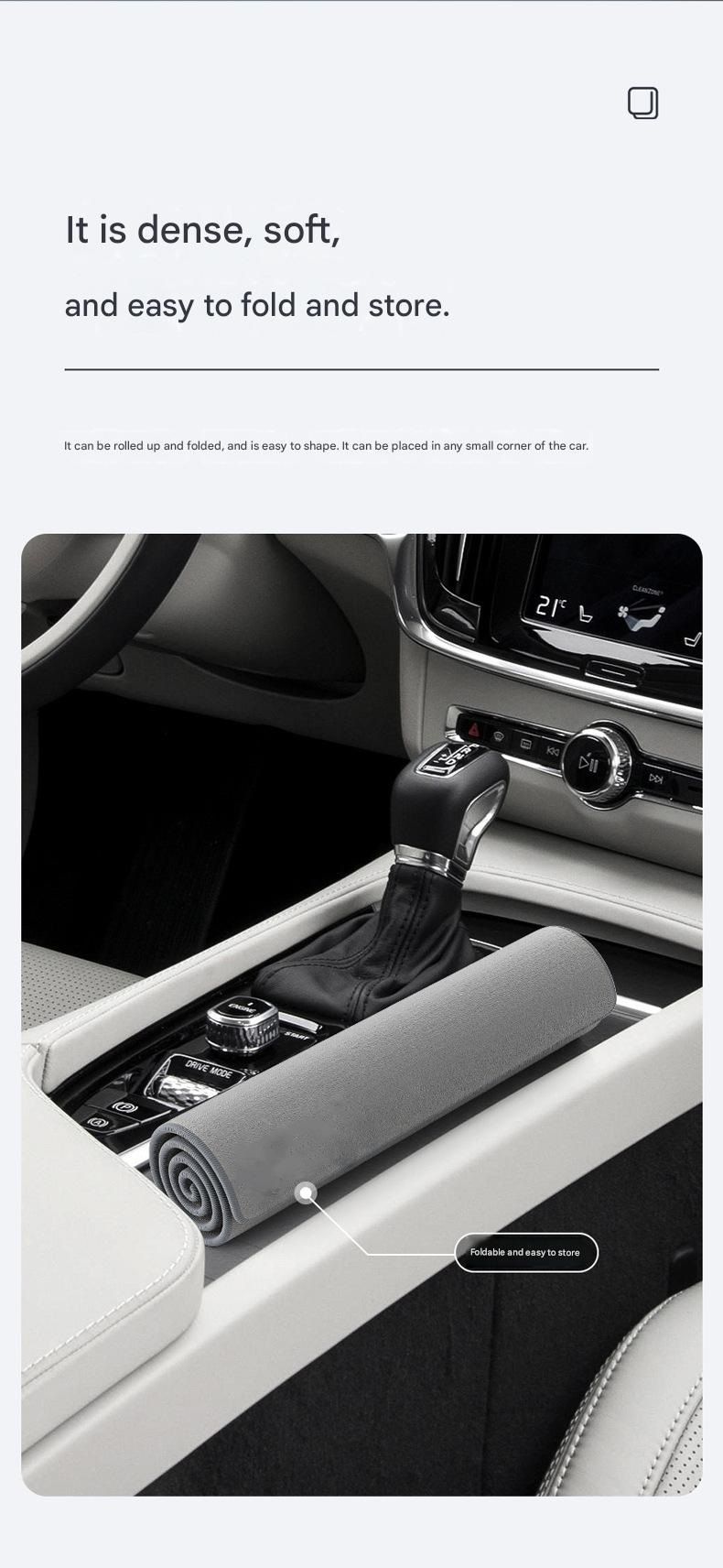 30*40 cm Grey Coral Fleece & Suede Microfiber Cloth Double-Sided Car Wash Towel  , 5X Water Absorption, Scratch-Free & Lint-Free, 360° Stitched Edge for Car Detailing, Glass, Home Cleaning - Multi-Purpose Auto Care Cloth