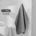 30*60 cm Grey Coral Fleece & Suede Microfiber Cloth Double-Sided Car Wash Towel  , 5X Water Absorption, Scratch-Free & Lint-Free, 360° Stitched Edge for Car Detailing, Glass, Home Cleaning - Multi-Purpose Auto Care Cloth