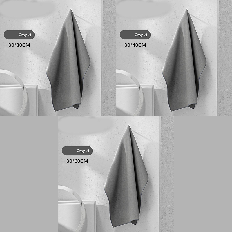 3-piece Grey Coral Fleece & Suede Microfiber Cloth Double-Sided Car Wash Towel  , 5X Water Absorption, Scratch-Free & Lint-Free, 360° Stitched Edge for Car Detailing, Glass, Home Cleaning - Multi-Purpose Auto Care Cloth