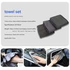 9-Piece Orange Car cleaning kit- Microfibre Wash Mitt, Sponge, Wheel Brush, Waxing Pads & Towels - Complete Auto Detailing Set for Home & Garage Use