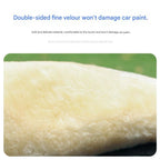 2-piece Beige Microfiber Car Wash Mitt - Double Sided Imitation Sheepskin Wash Glove, Scratch Free Paint Safe Cleaning Tool for Car Detailing, Waxing, Polishing - 23x15cm Large Palm Design