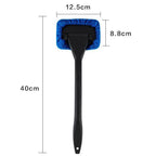 3-Piece Green Car Windshield Cleaning Brush Set Microfiber Defogging Wiper Tool Window Glass Cleaner