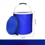 20L Foldable Oxford Fabric Car Wash Bucket with EVA Waterproof Lining & Zipper Carry Bag - Self Standing Structure, Portable Water Container for Car Cleaning and Outdoor Travel
