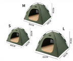 Blue All-Weather Portable Pet Tent with Dual-Sided Cushion & Insect-Proof Mesh – S Size 40 x 40 x 35 cm, Waterproof & Sun-Proof Outdoor Four Corner Dome Kennel for Dogs & Cats Travel Camping