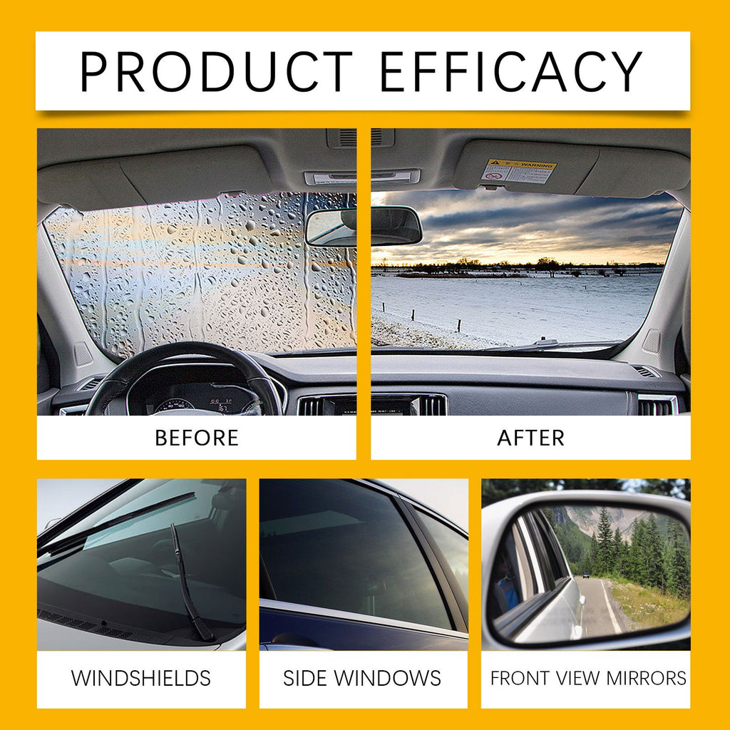 120ML Car Windshield Glass Oil Film Remover Cleansing Brush – Automative Window Degreaser and Cleaner Applicator for Rain Marks, Water Spots and Driving Visibility Restoration