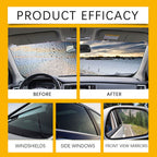 120ML Car Windshield Glass Oil Film Remover Cleansing Brush – Automative Window Degreaser and Cleaner Applicator for Rain Marks, Water Spots and Driving Visibility Restoration