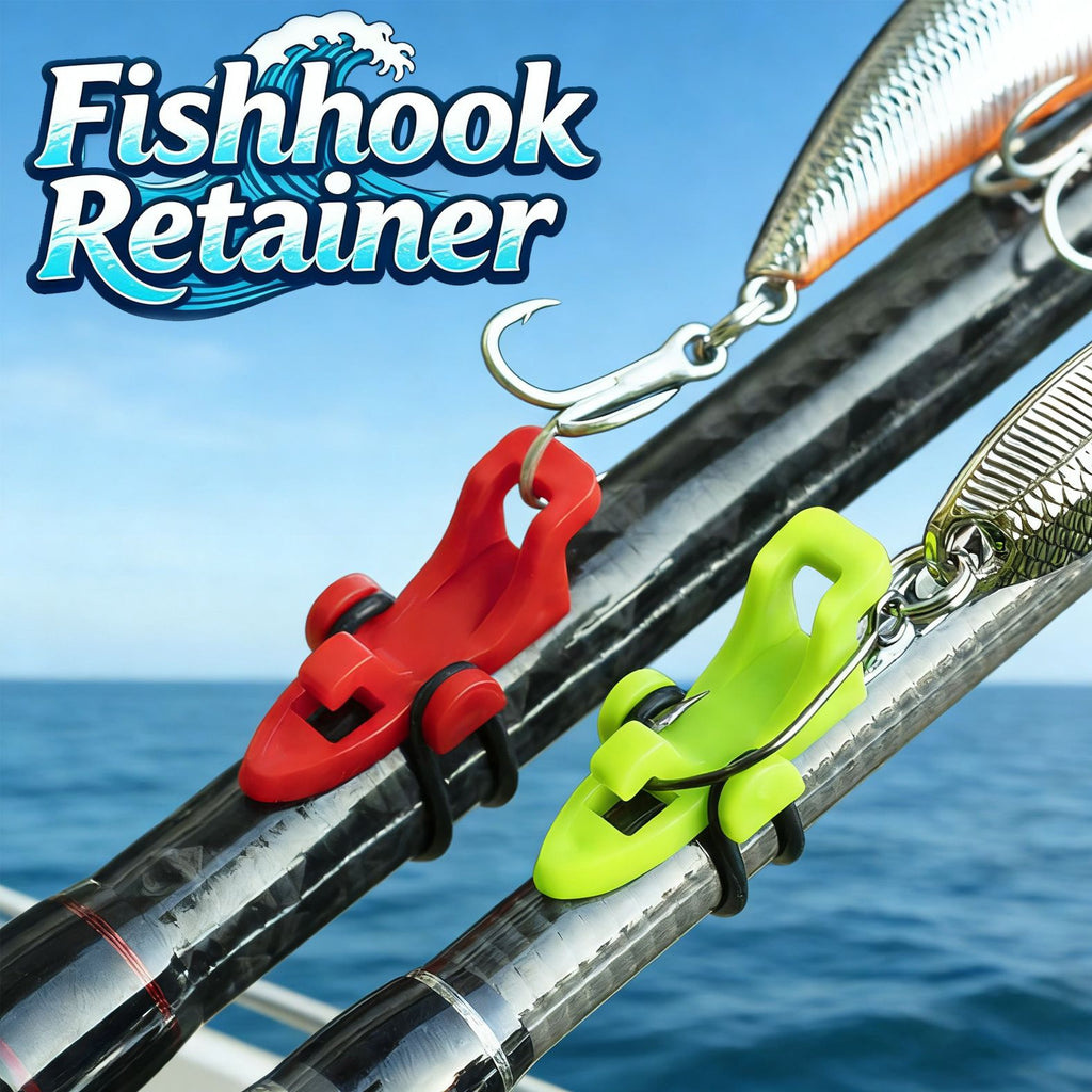 4-piece Fishing Rod Hook Keeper Set - Car Shaped Lure Holder, ABS Plastic Bait Clip with Rubber Rings, Portable Tackle Accessory for Surf Fishing and Lure Fishing