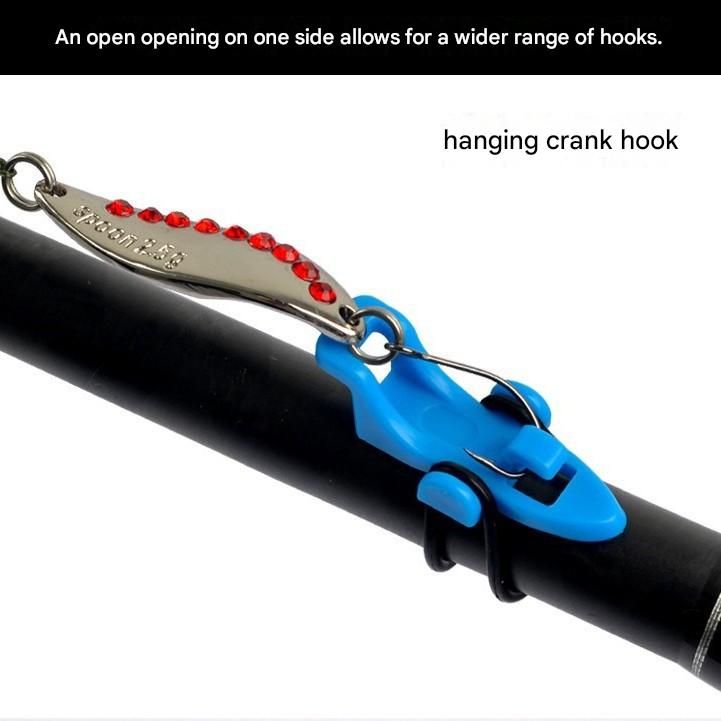 4-piece Fishing Rod Hook Keeper Set - Car Shaped Lure Holder, ABS Plastic Bait Clip with Rubber Rings, Portable Tackle Accessory for Surf Fishing and Lure Fishing