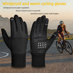 2 Pairs Black M size Winter Cycling Gloves Set - Windproof Thermal Touchscreen Sports Gloves with Water Resistant Design for Cycling, Running, Skiing and Outdoor Activities