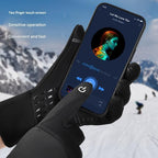 2 Pairs Black M size Winter Cycling Gloves Set - Windproof Thermal Touchscreen Sports Gloves with Water Resistant Design for Cycling, Running, Skiing and Outdoor Activities