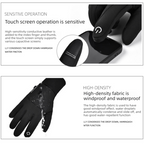 2 Pairs Black M size Winter Cycling Gloves Set - Windproof Thermal Touchscreen Sports Gloves with Water Resistant Design for Cycling, Running, Skiing and Outdoor Activities