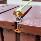 Gold Fishbone Spring Tent Pegs - 5 Pack Outdoor Camping Stakes for Tent Guy Lines, Canopy and Board Fixing