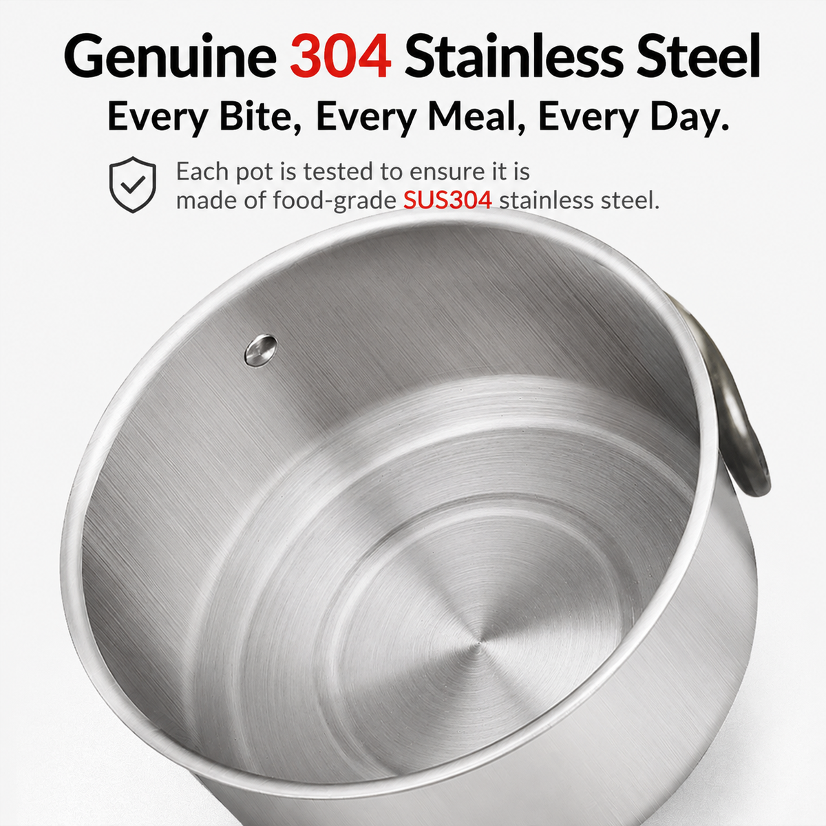 2-Piece Food Grade Stainless Steel Camping Cookware Set with 1.6L Kettle and Large Stew Pot - Hangable and Foldable, Compact Nesting  Storage, Anti Scald Wrapped Handle