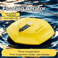 Yellow Portable Floating UFO Aerator - Rechargeable Waterproof Fish Tank Oxygen Pump with 3 Oxygen Output Modes and Quiet Operation