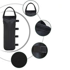 4 Pack Black Fillable Awnings Weight Bags (Empty) with Hook and Loop Straps for Marquee, Tent, Market Stall and Outdoor Shelter