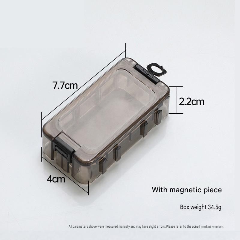 8 pack Green Magnetic Fishing Tackle Box - Modular Waterproof Storage Case for Hooks Lures Swivels - Stackable Portable Organizer with Glow Edges and Secure Latch for Anglers