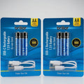 4 PCS AA USB Rechargeable LI-ION Battery