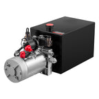 12 L Hydraulic Power Unit, Double Acting Dump Trailer Pump, 22 MPa Max Relief Pressure & 3.4 L/min Flow Rate, DC 12V Hydraulic Pump with Metal Reservoir for Dump Trailer Car Lifting