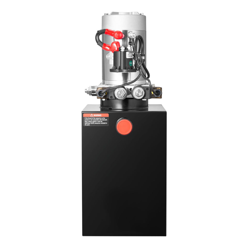 12 L Hydraulic Power Unit, Double Acting Dump Trailer Pump, 22 MPa Max Relief Pressure & 3.4 L/min Flow Rate, DC 12V Hydraulic Pump with Metal Reservoir for Dump Trailer Car Lifting